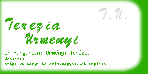 terezia urmenyi business card