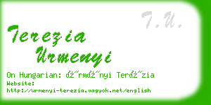 terezia urmenyi business card